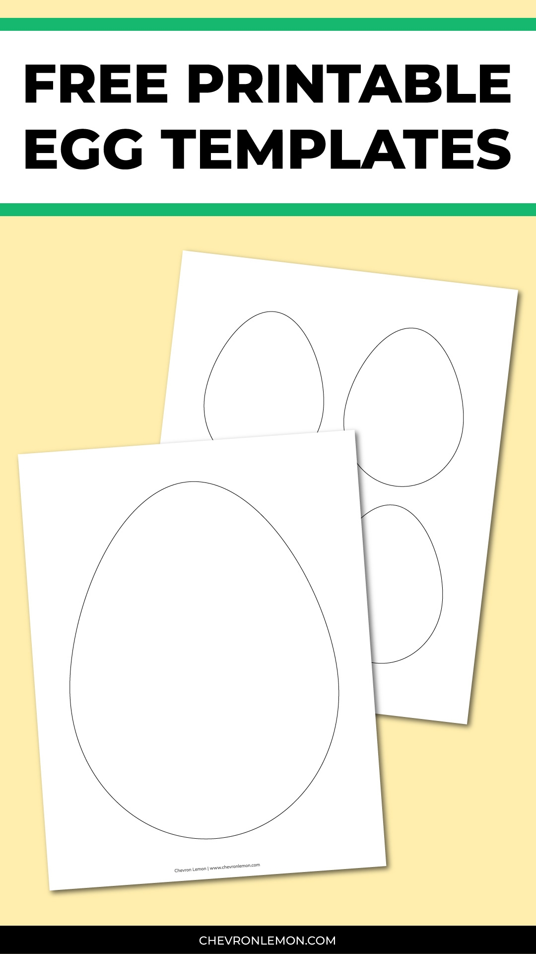 Printable Egg Templates In Different Sizes Chevron Lemon Printable Egg Templates In Different Sizes Chevron Lemon