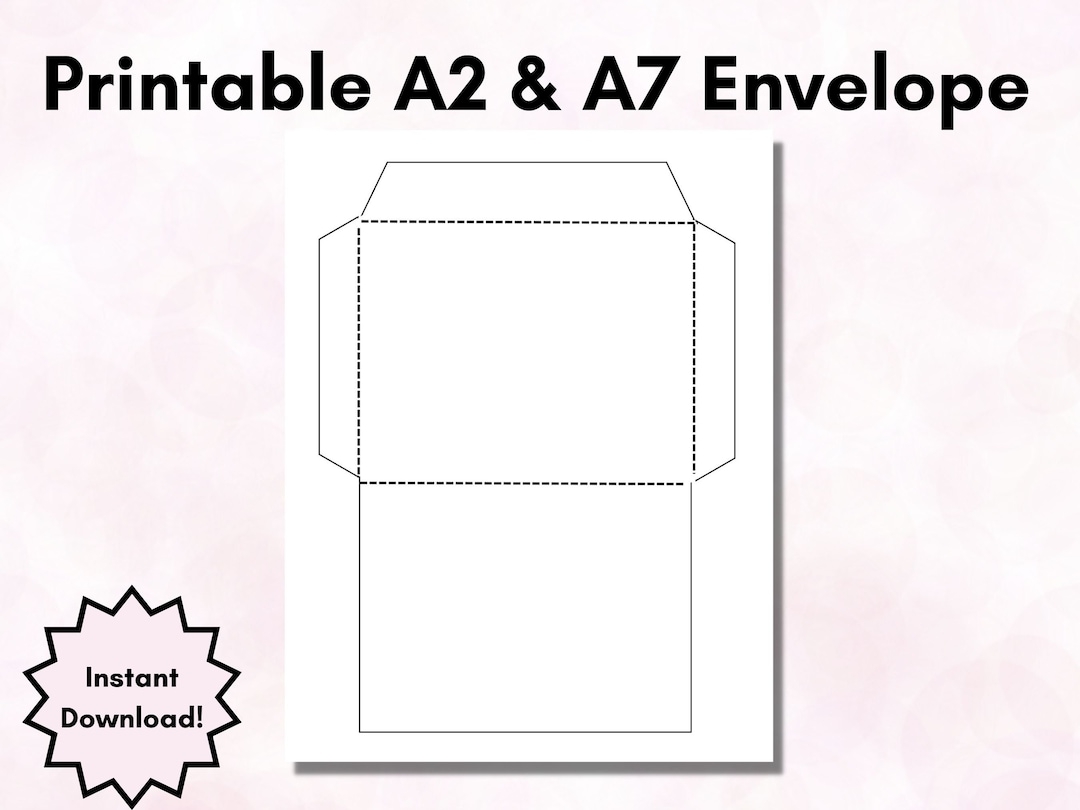 Printable Envelope Template A2 Envelope Template A7 Envelope Template Digital Download DIY Envelope PDF Etsy