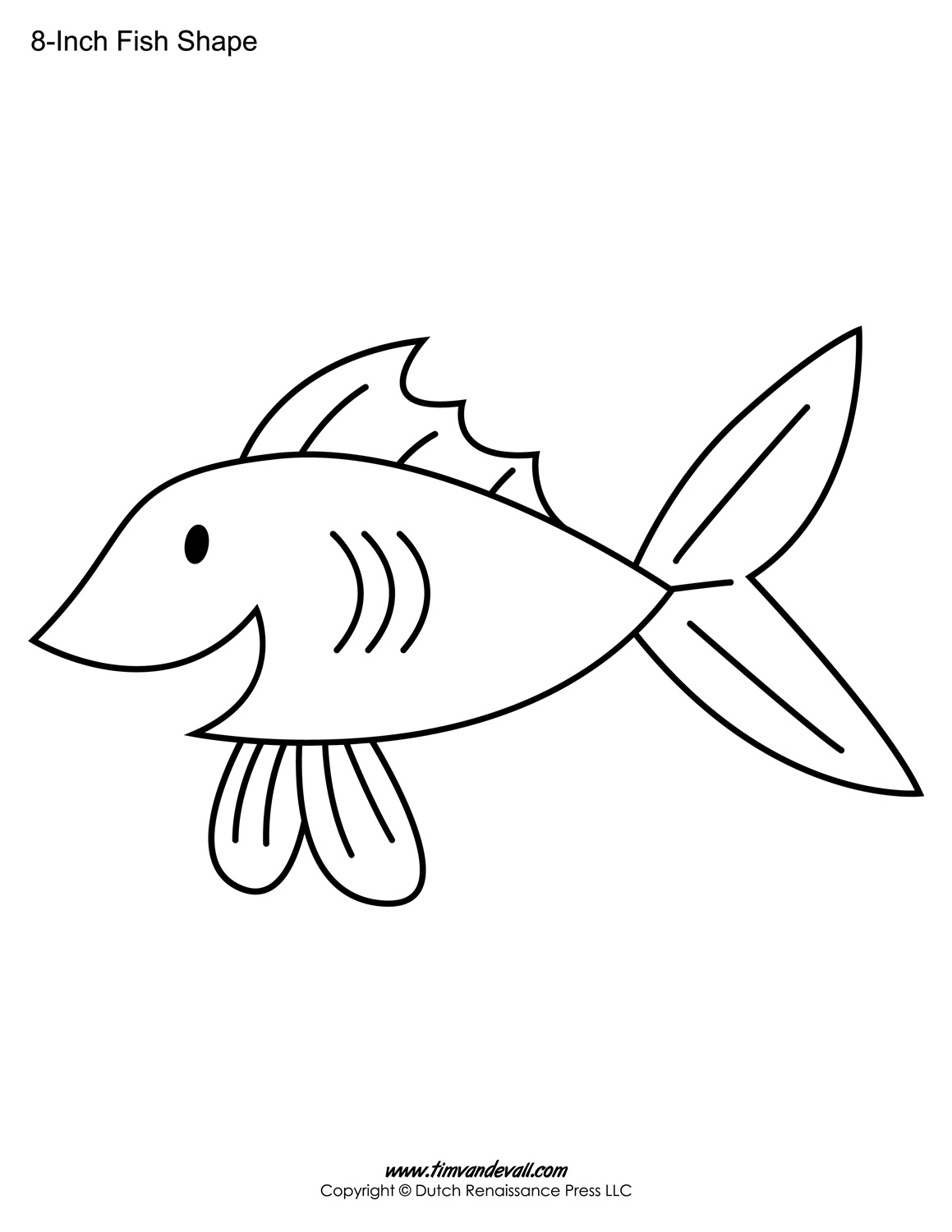 Printable Fish Templates For Kids Preschool Fish Shapes