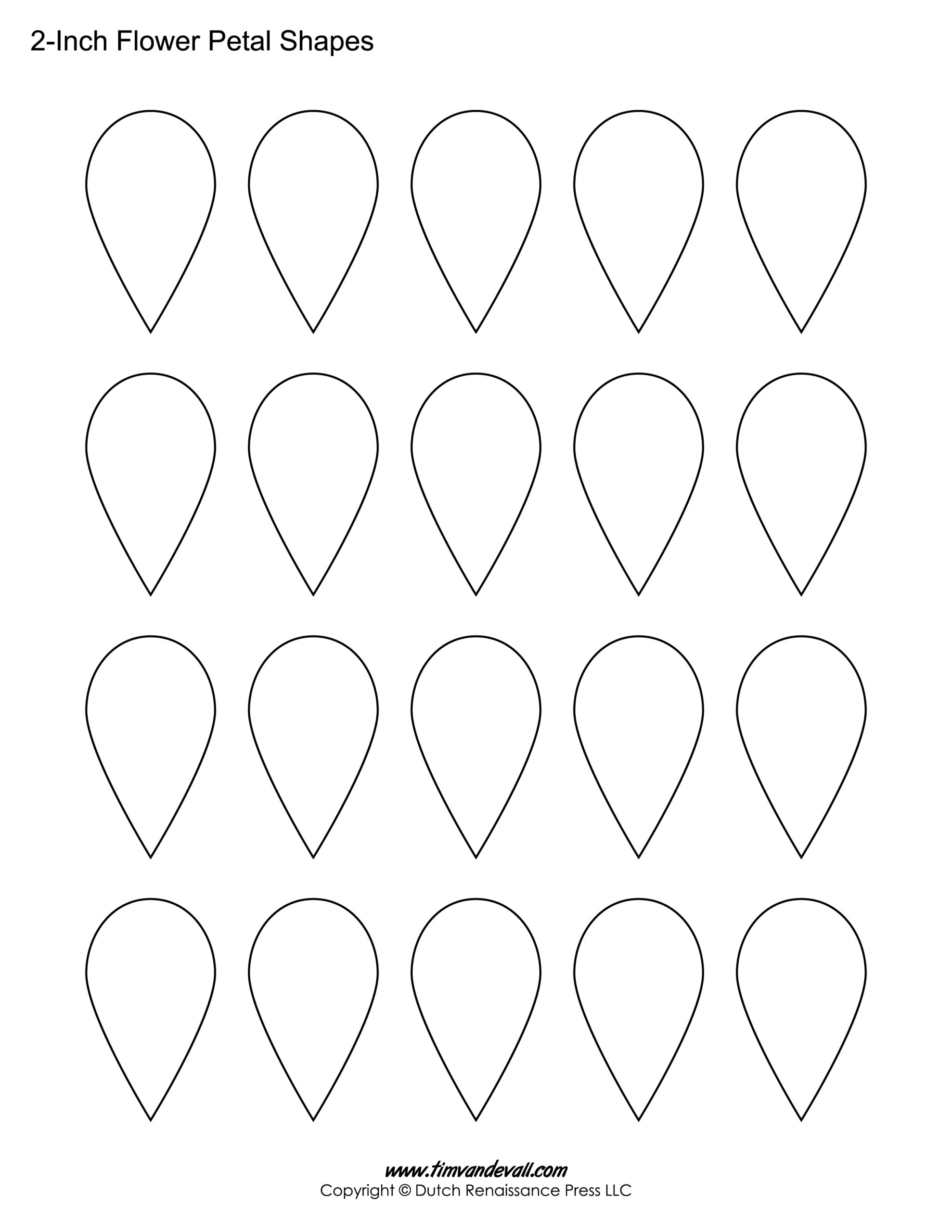 Printable Flower Petal Templates For Making Paper Flowers Printable Flower Petal Templates For Making Paper Flowers
