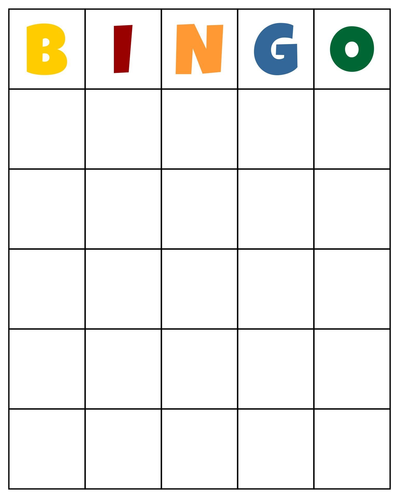 Printable Free Blank Bingo Cards Printable Bingo Cards Worksheets Library