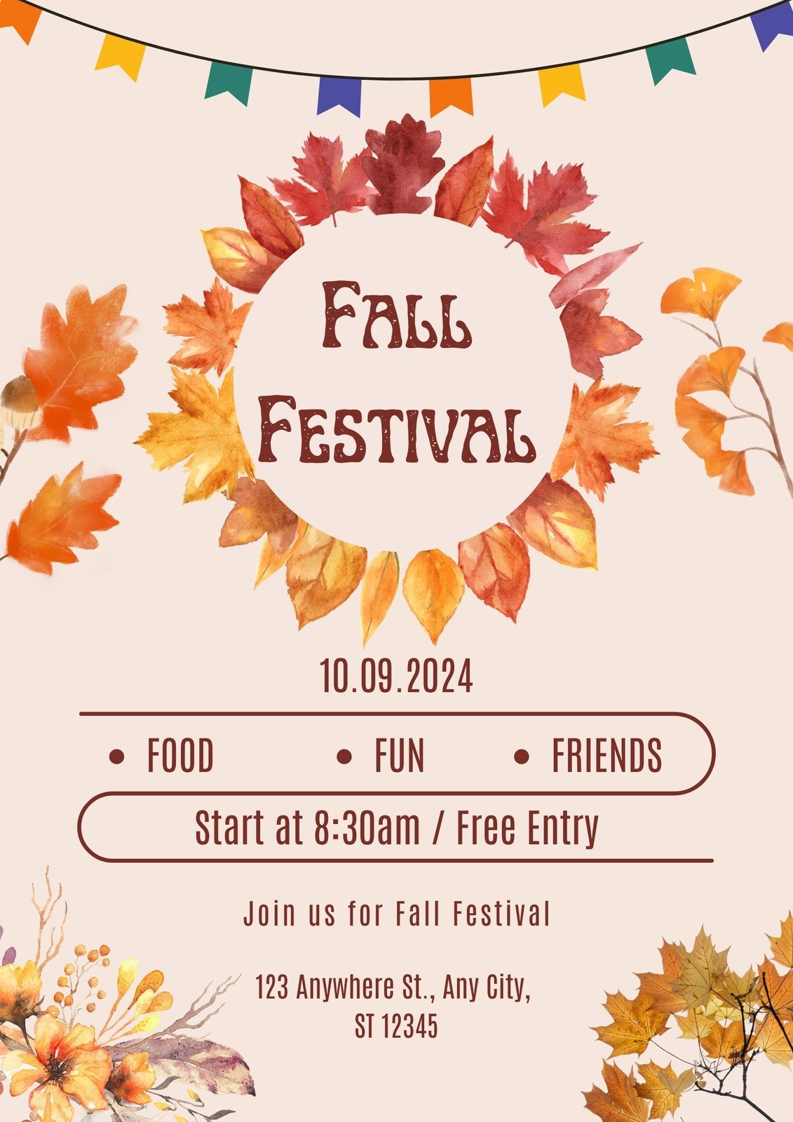 Printable Free To Edit Fall Flyer Templates Canva