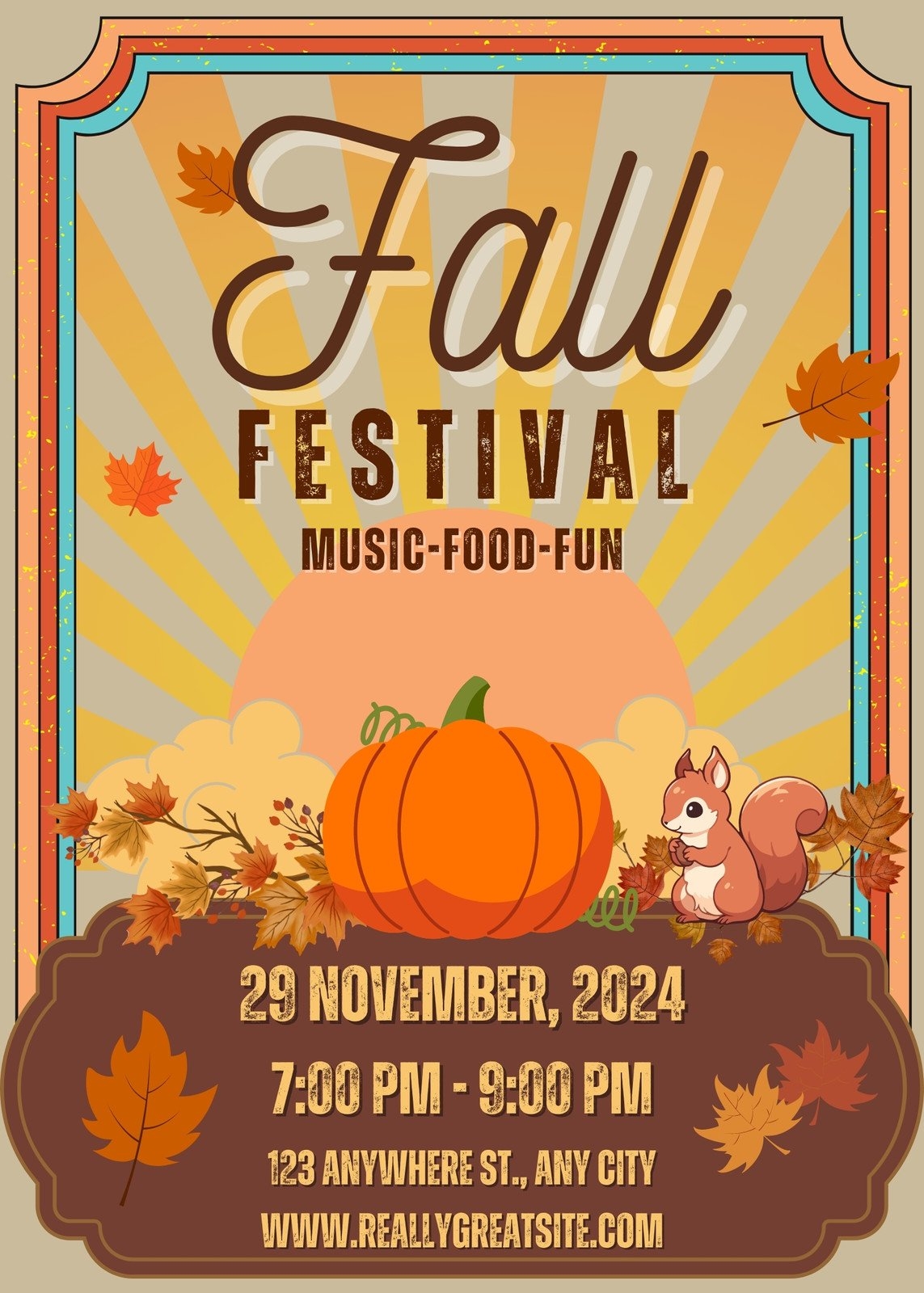 Printable Free To Edit Fall Flyer Templates Canva