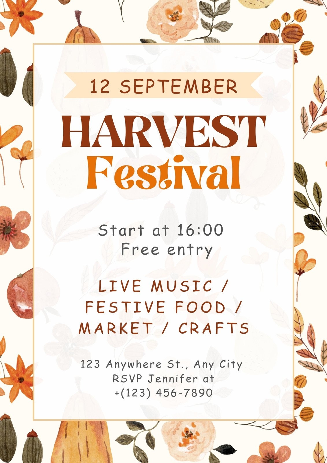 Free Printable Fall Festival Flyer Templates