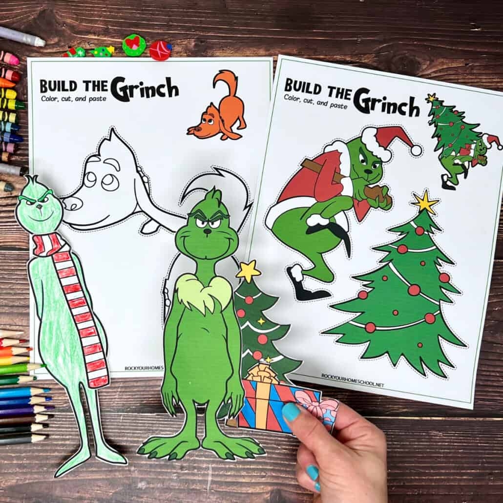 Printable Grinch Christmas Crafts How To Make U0026 Enjoy 16 Free Rock Your Homeschool