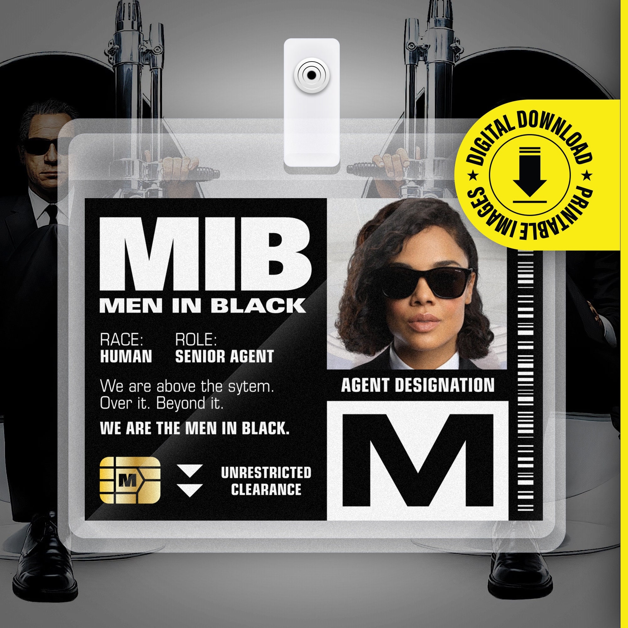 Blank Free Printable Mib Badge Template Blank Free Printable Mib Badge Template