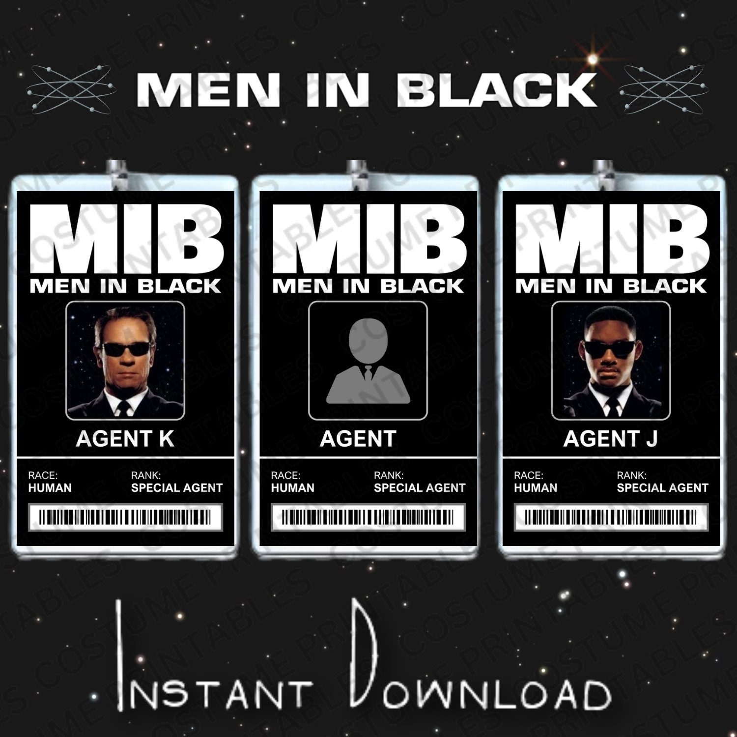 Free Printable Mib Badge Template