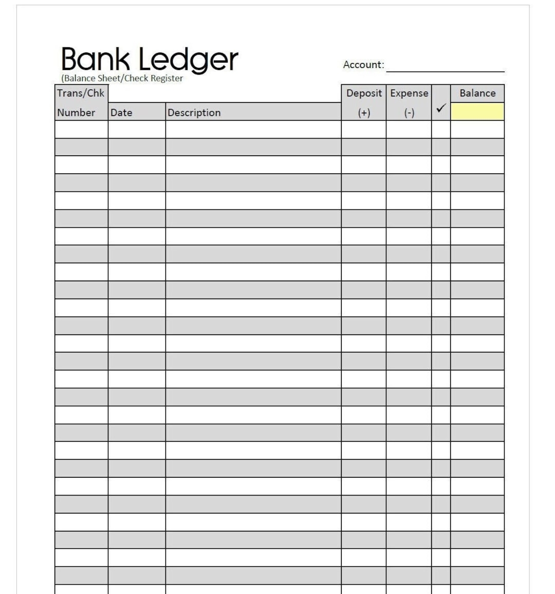 Checkbook Register Template Free Printable Checkbook Register Template Free Printable