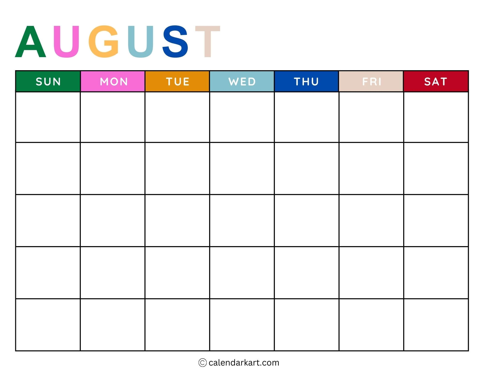 Free Printable Monthly Calendar Templates