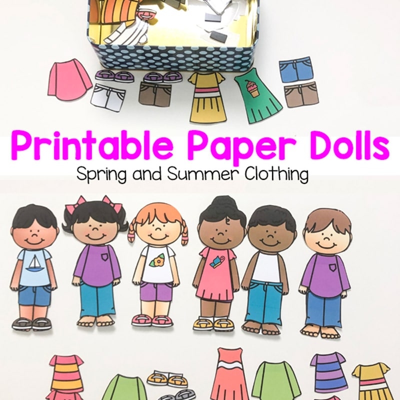 Printable Paper Dolls For Spring Summer Winter And Fall Fun 