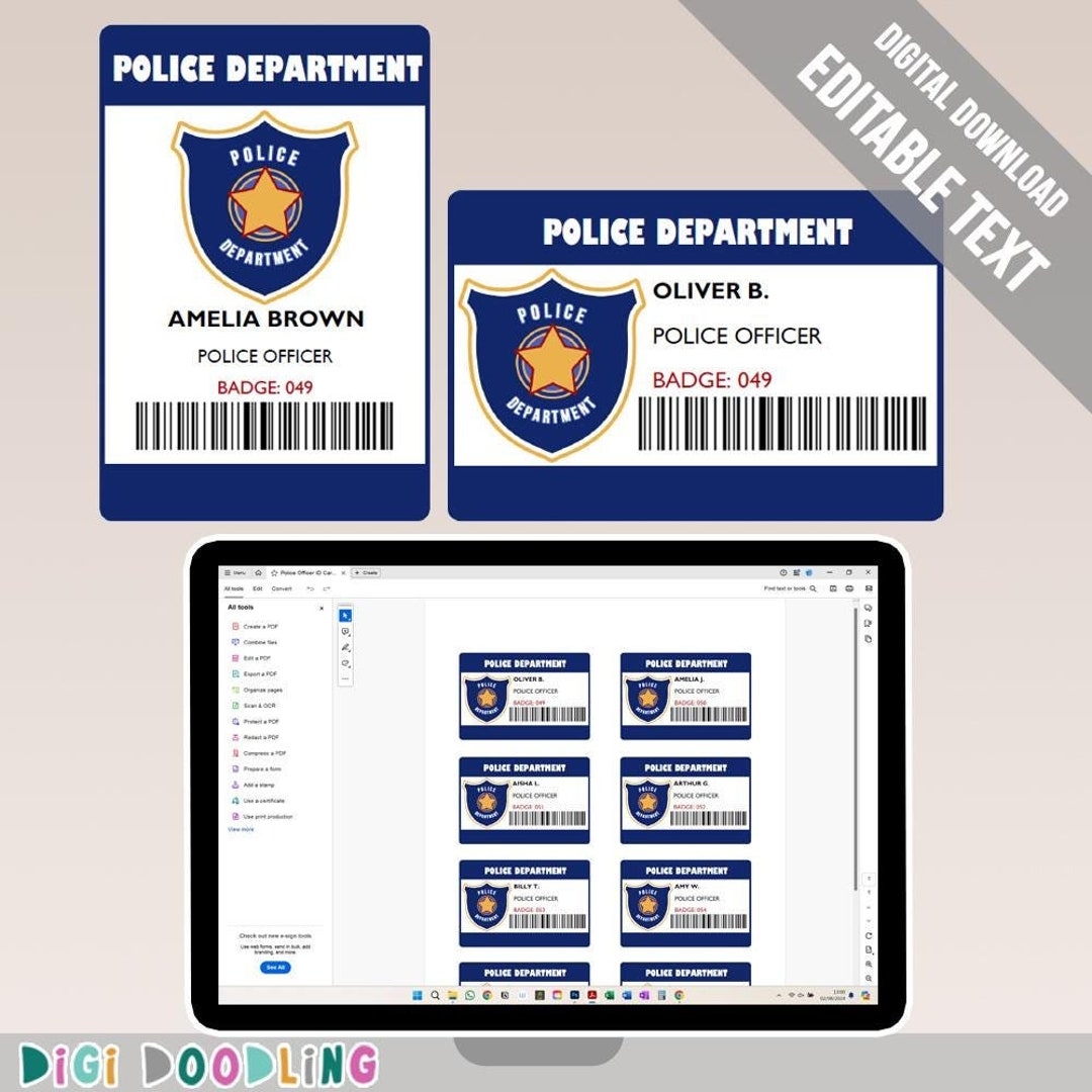 Free Printable Police Badge Template Free Printable Police Badge Template