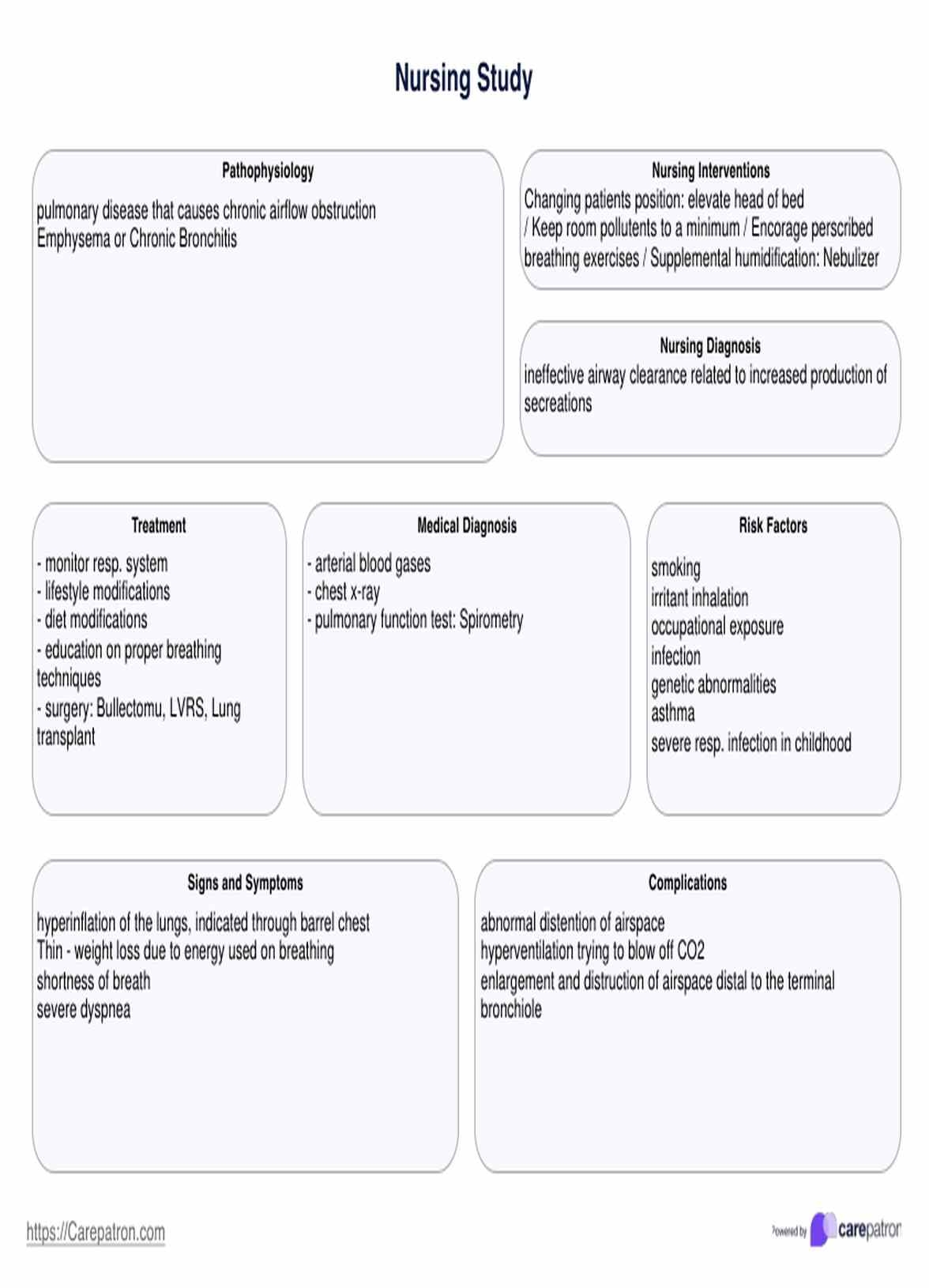 Printable Printable Nursing Study Template