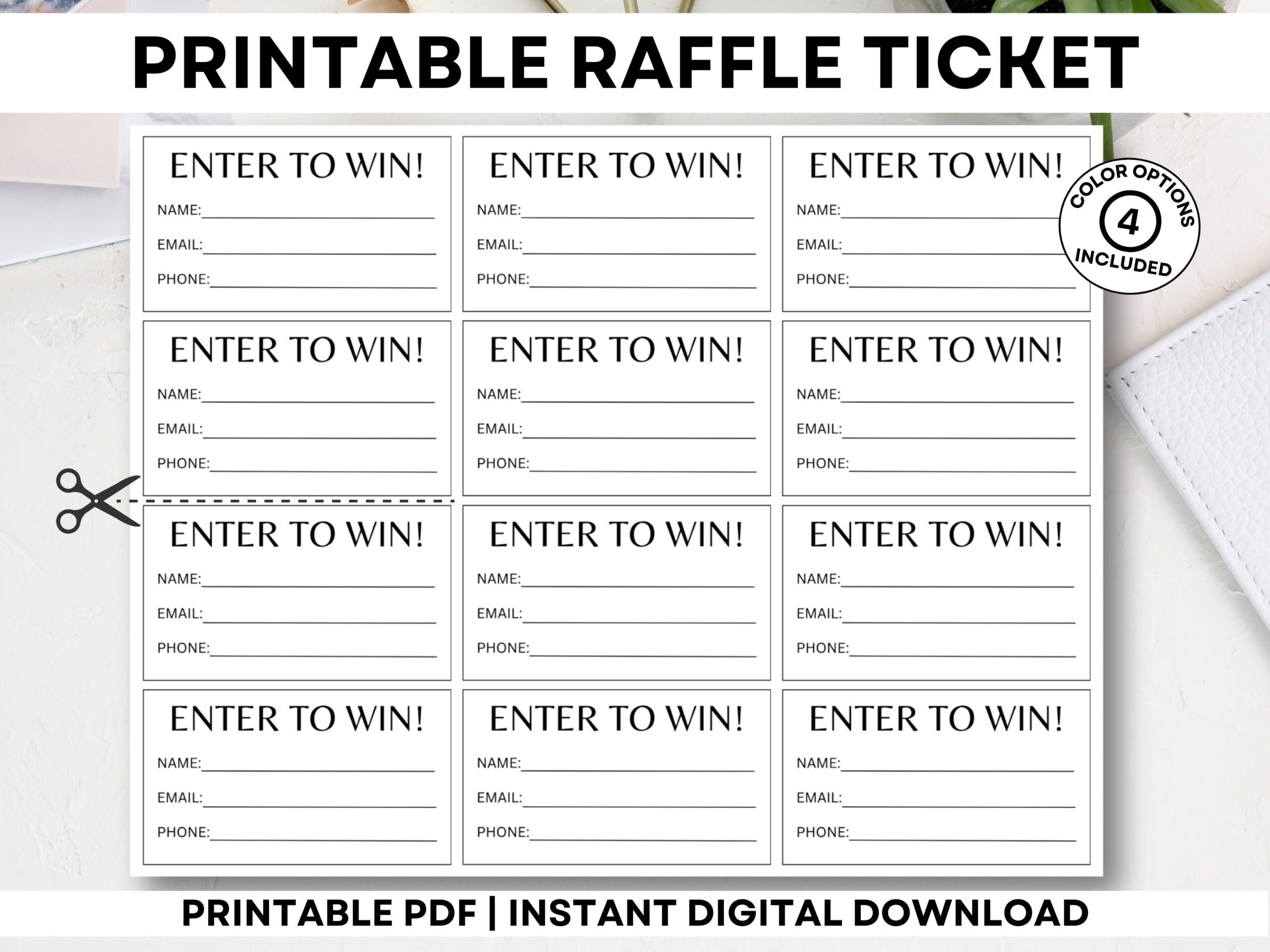 Free Printable Raffle Ticket Template Download