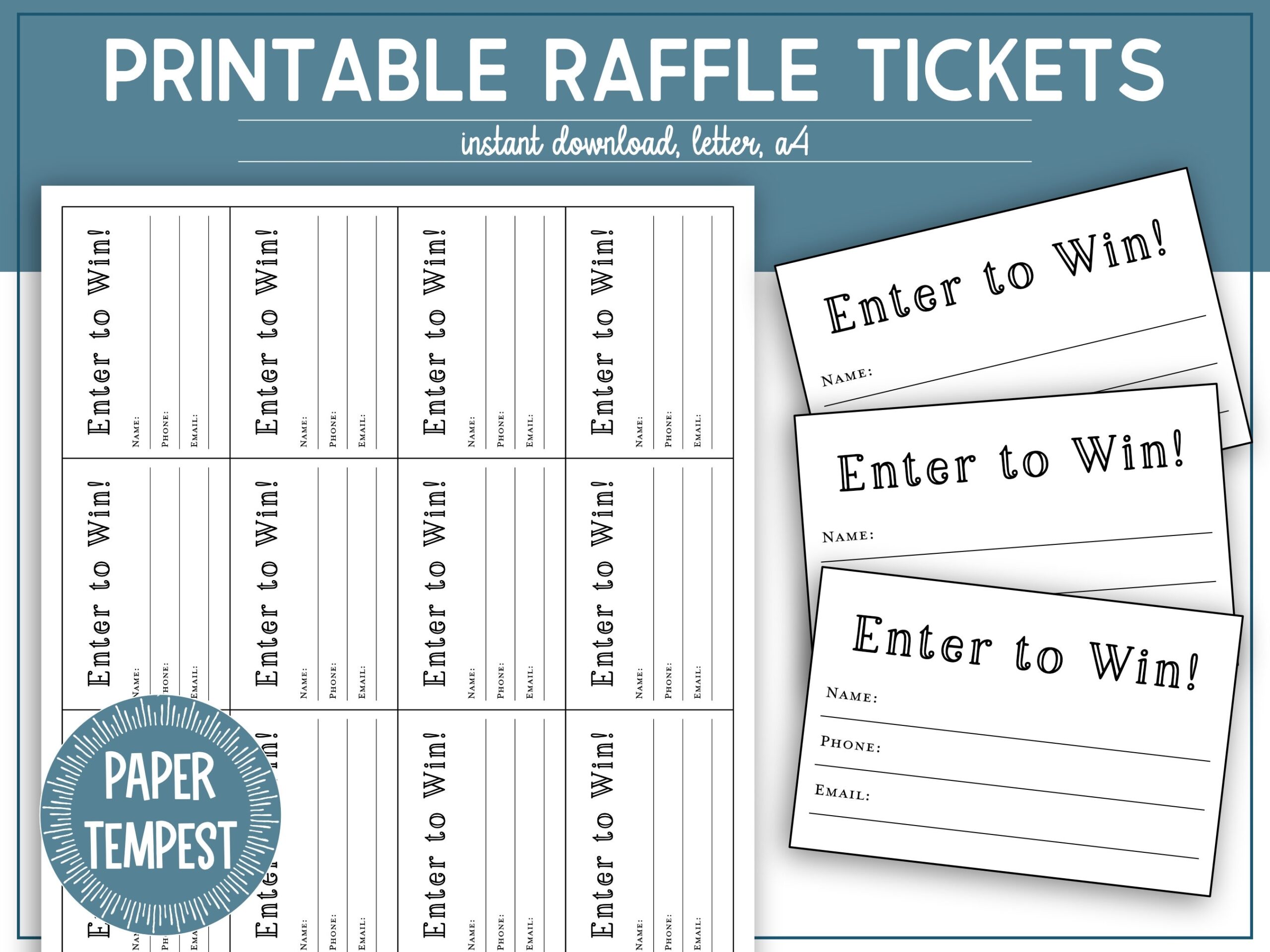 Free Printable Raffle Entry Form Template Free Printable Raffle Entry Form Template