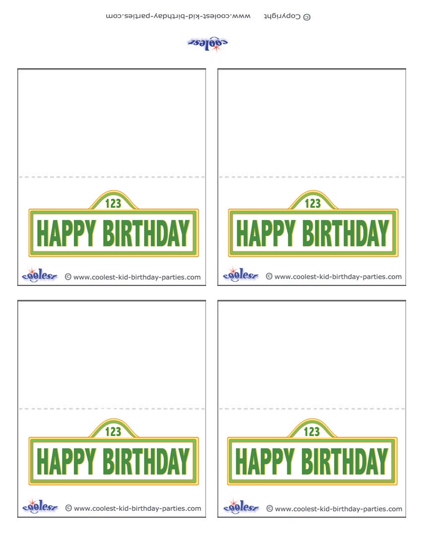 Printable Sesame Street Sign Placecards Coolest Free Printables