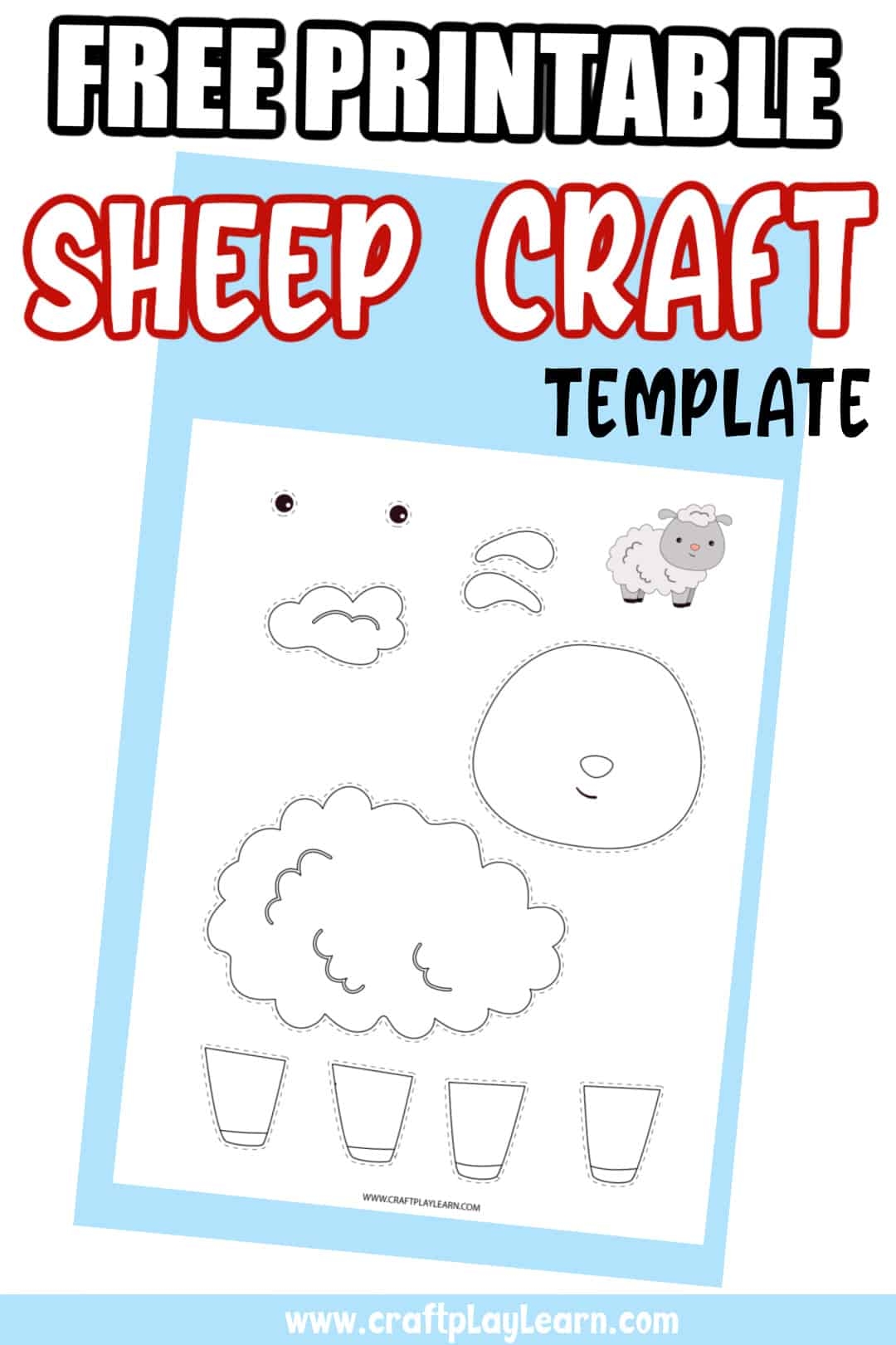 Printable Sheep Template For Kids Craft Play Learn