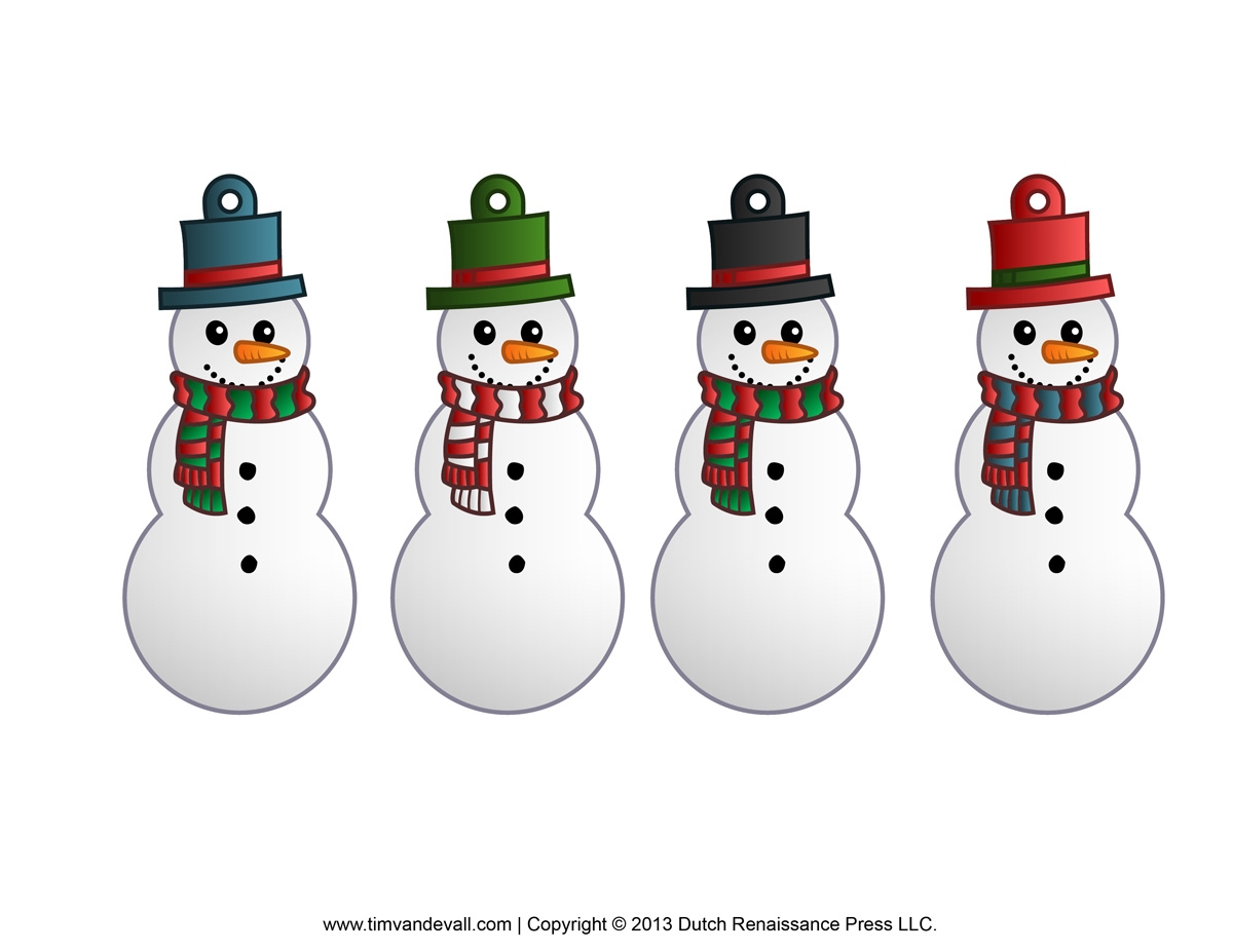 Snowman Template Printable Free