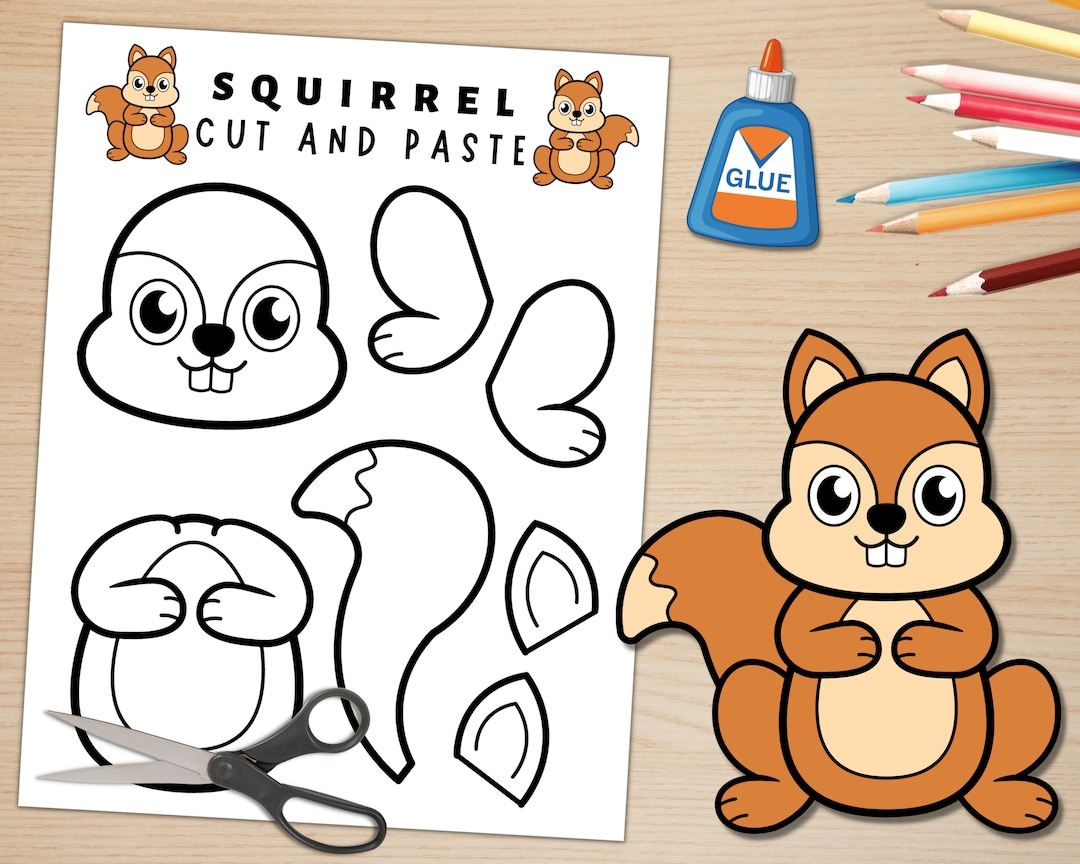 Printable Squirrel Craft Template Forest Animal Craft Fall Activities Color Cut And Paste Paper Squirrel Instant Download Etsy Printable Squirrel Craft Template Forest Animal Craft Fall Activities Color Cut And Paste Paper Squirrel Instant Download Etsy