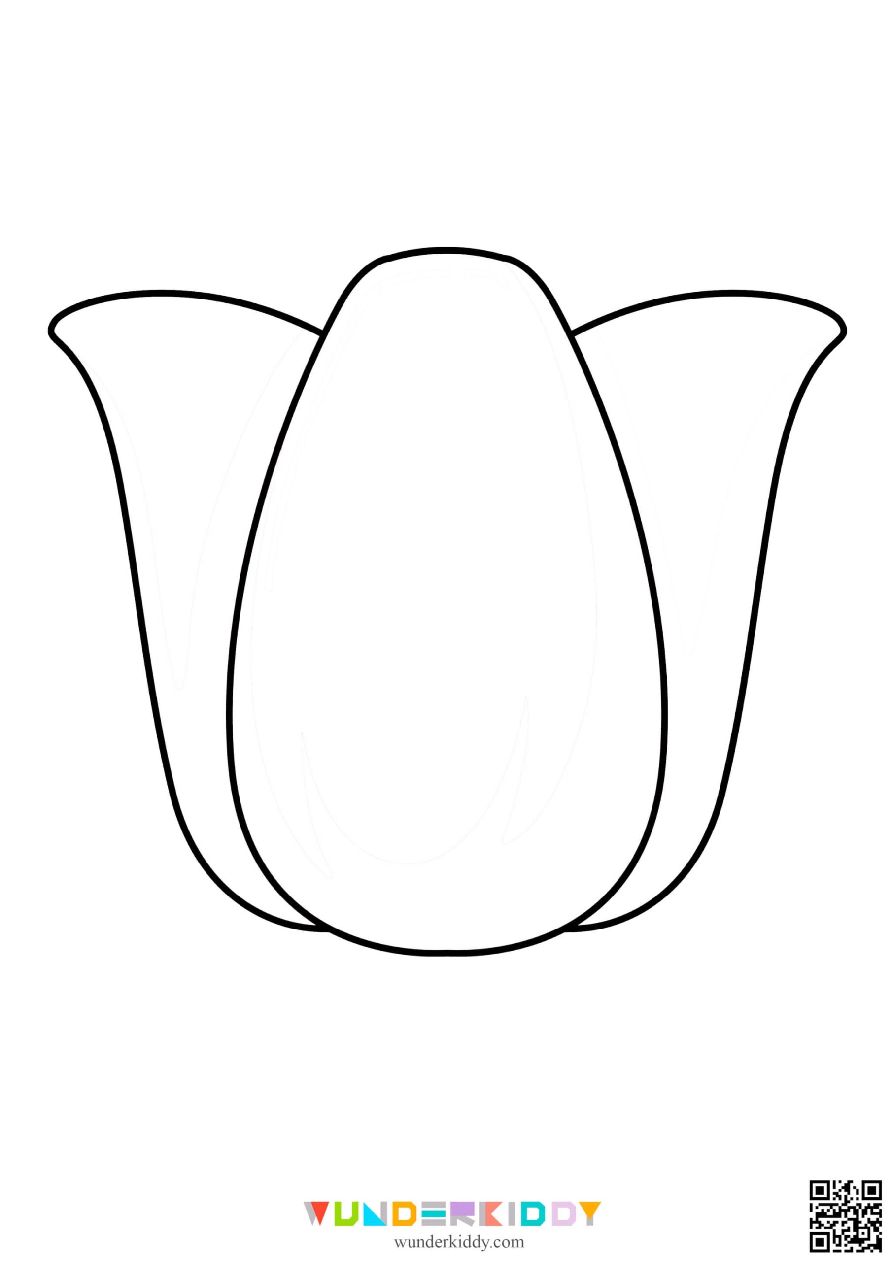 Printable Template For Tulip Craft In Kindergarten
