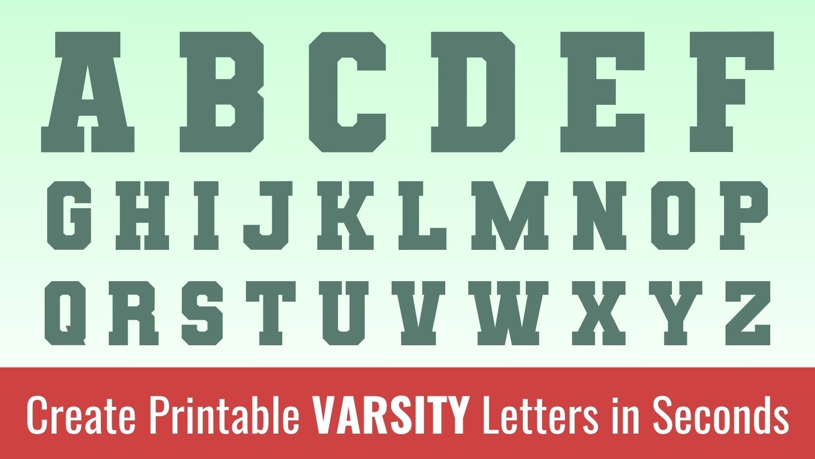 Printable Varsity Letters Free Alphabet Font U0026 Letter Templates