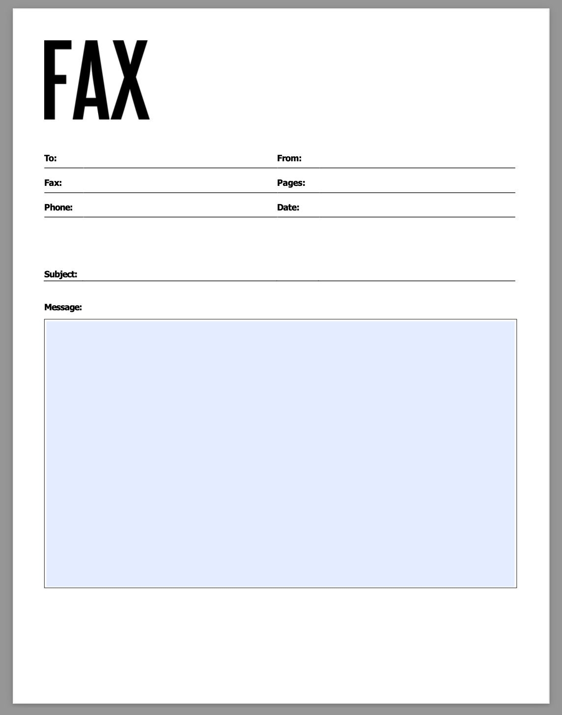 Professional Fax Cover Sheets Printable Templates For Business Use
