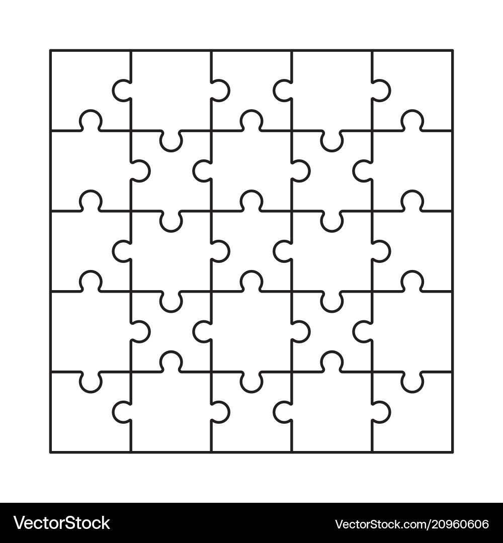 Puzzle Blank Template Royalty Free Vector Image Puzzle Blank Template Royalty Free Vector Image