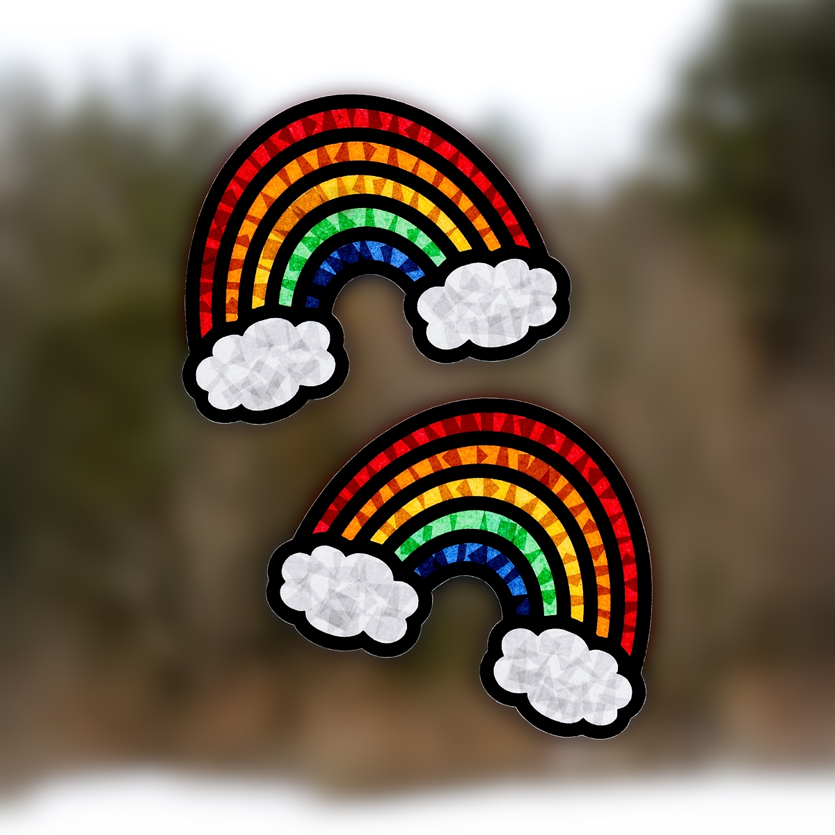 Rainbow Suncatcher Craft Free Printable Template Fireflies And 