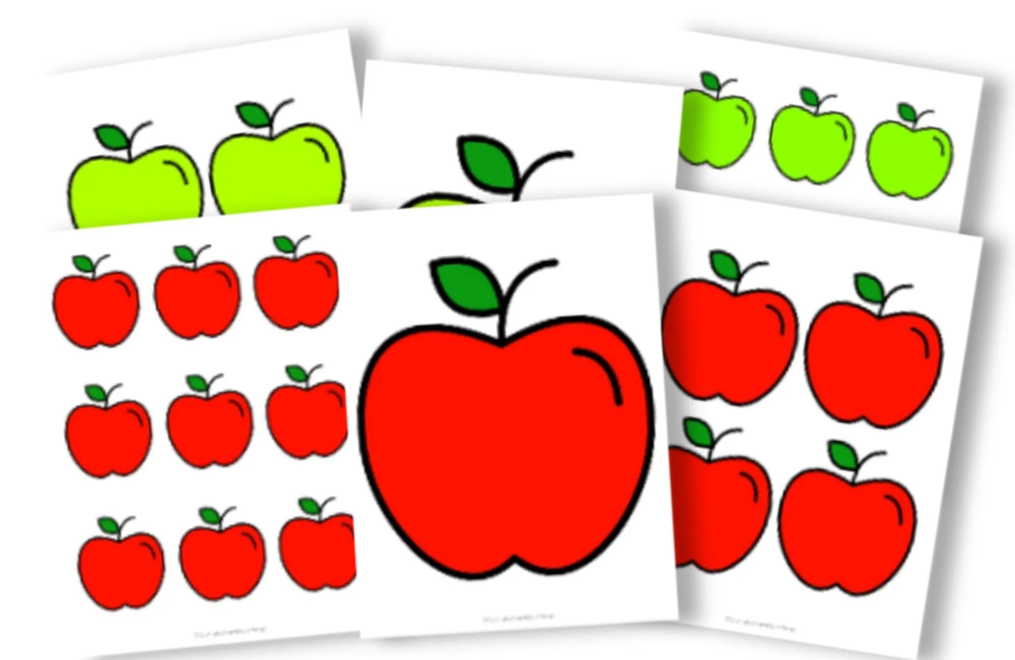 Red And Green Apple Templates In Large Medium And Small Simple Mom Project