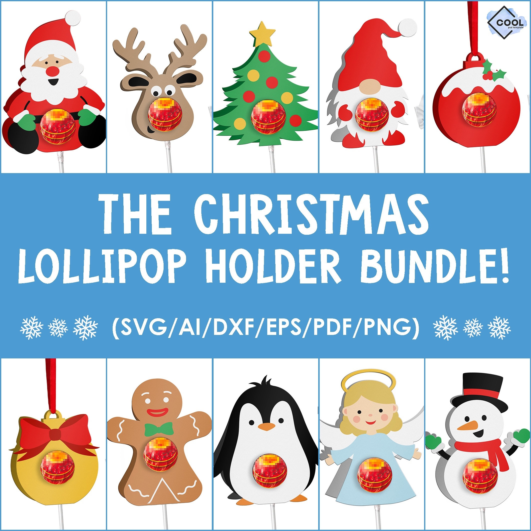 Reindeer Lollipop Holder Printable Etsy