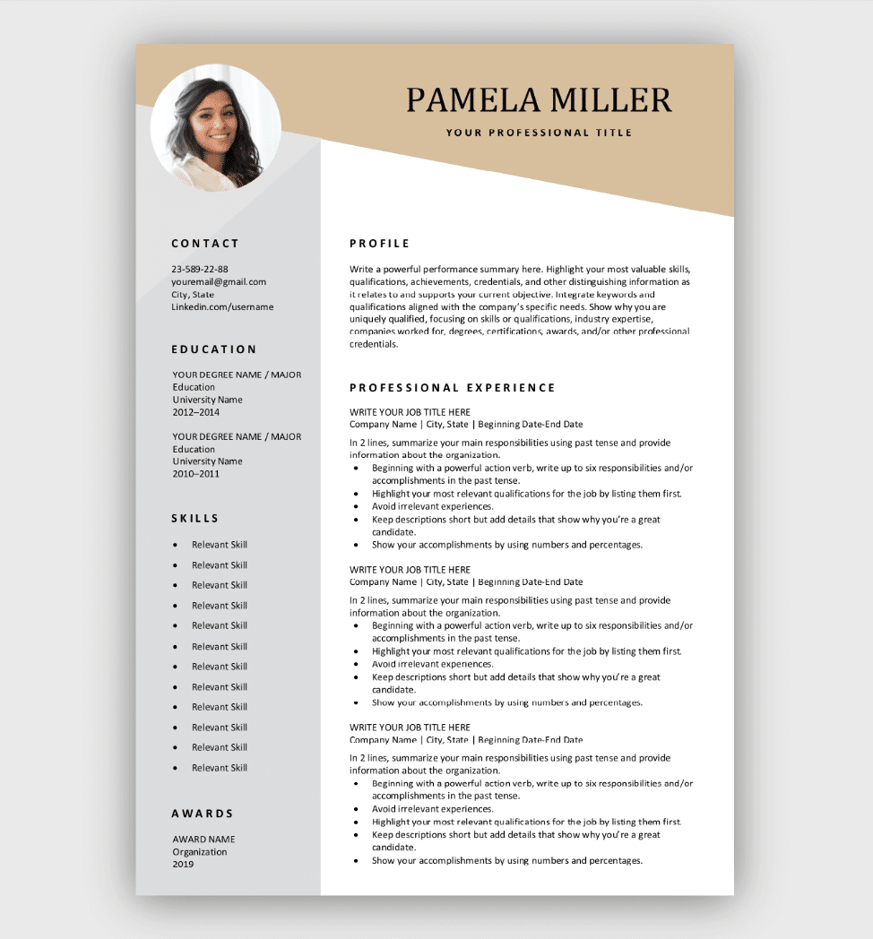 Printable Free Resume Templates
