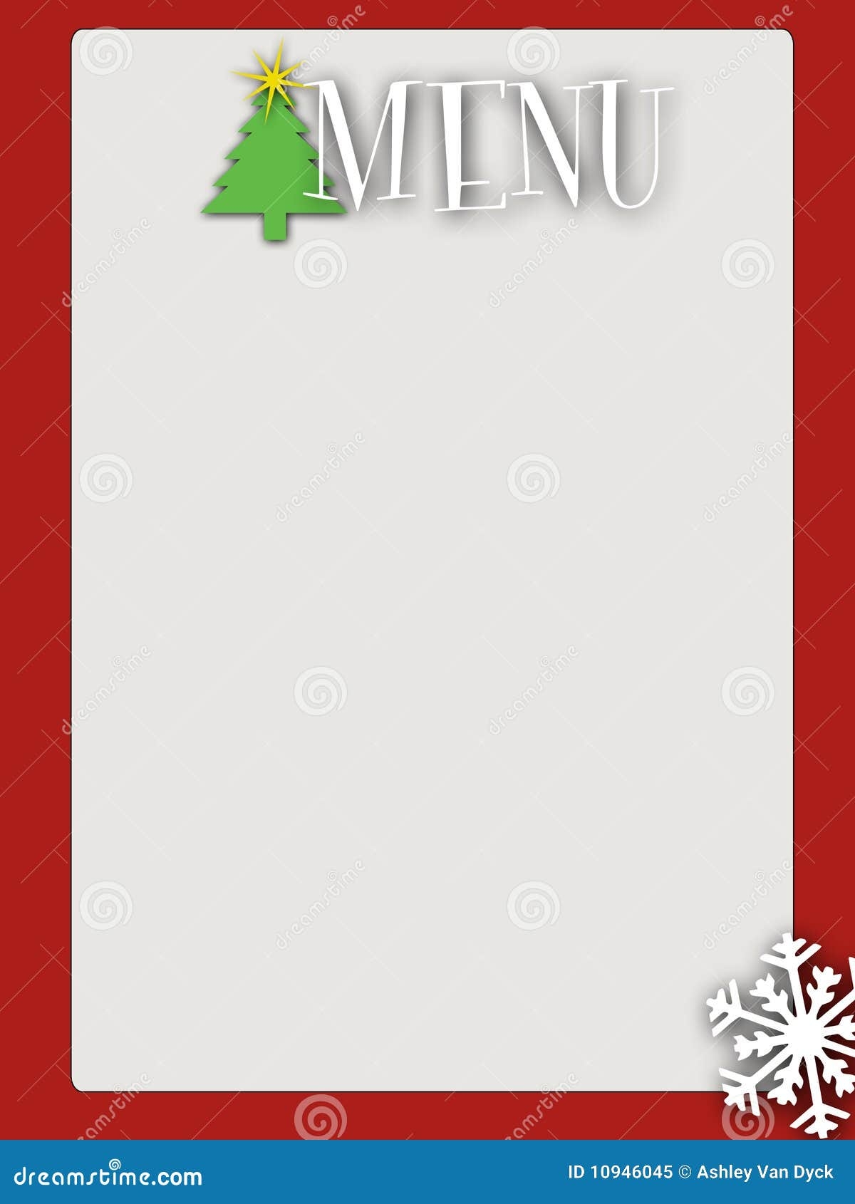 Retro Style Blank Christmas Menu Stock Illustration Illustration Of Blank December 10946045