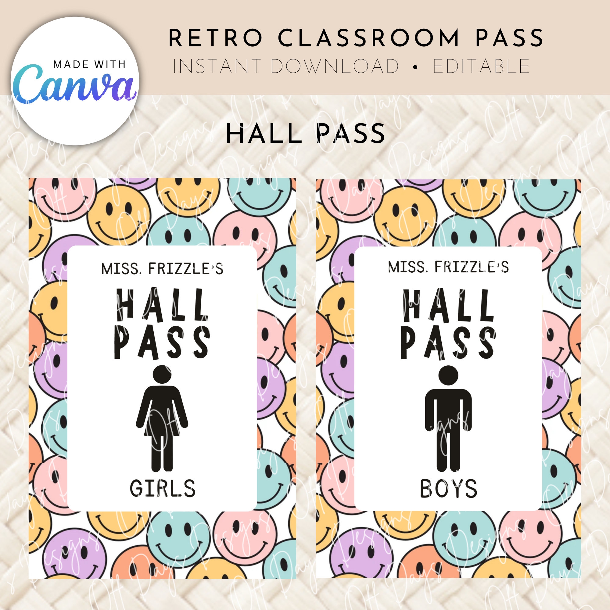 Free Printable Bathroom Pass Template