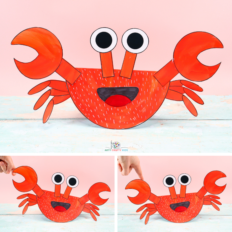 Rocking Paper Crab Craft Arty Crafty Kids