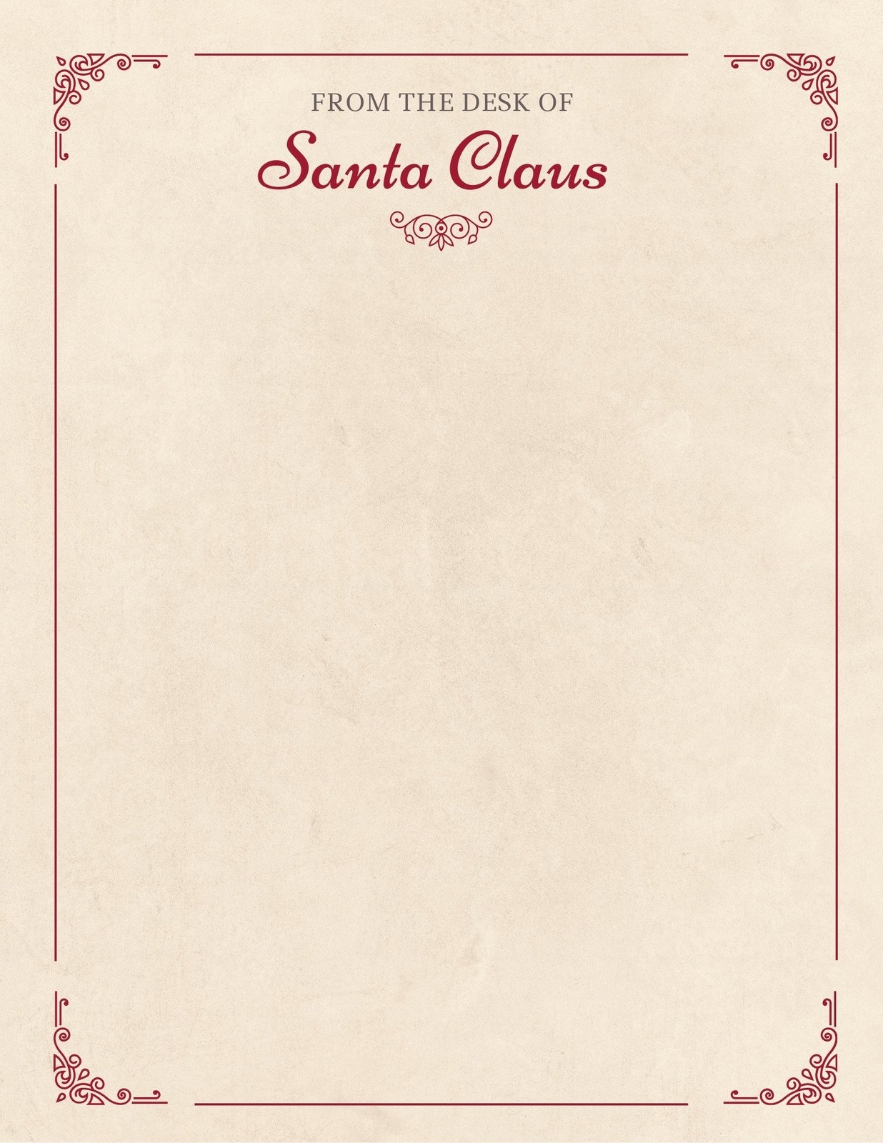Letter From Santa Free Printable Template Letter From Santa Free Printable Template