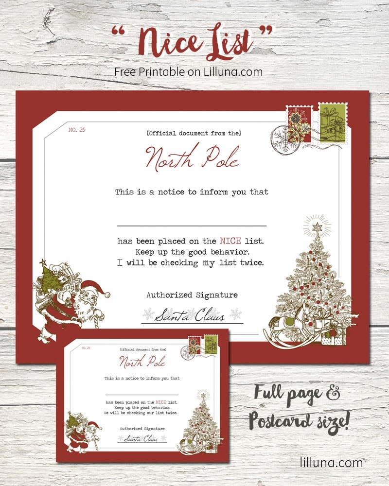 Santa s Nice List Certificate Let s DIY It All With Kritsyn 