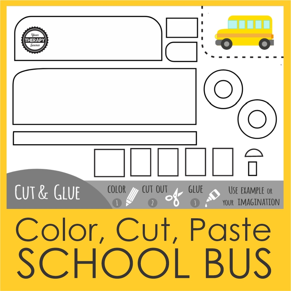 School Bus Craft Free Printable Your Therapy Source