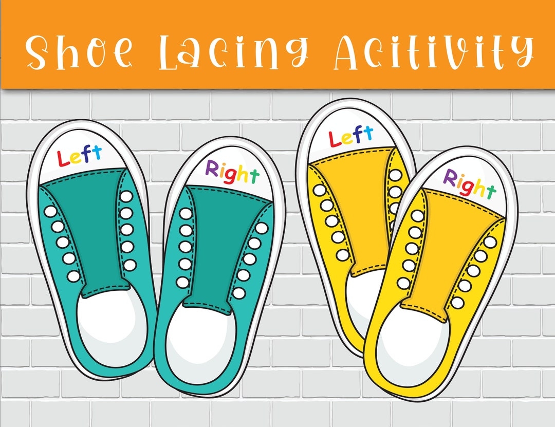 Shoe Lacing Practice For Kids Printable Shoe Tying Activity Kid s Fine Motor Skills Etsy