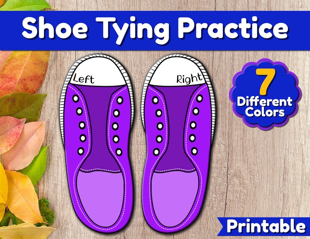 Shoe Tying Practice Printable Shoe Lacing Cards Life Skill For Kids Montessori Kids Kindergarten Activity Shoelaces Etsy