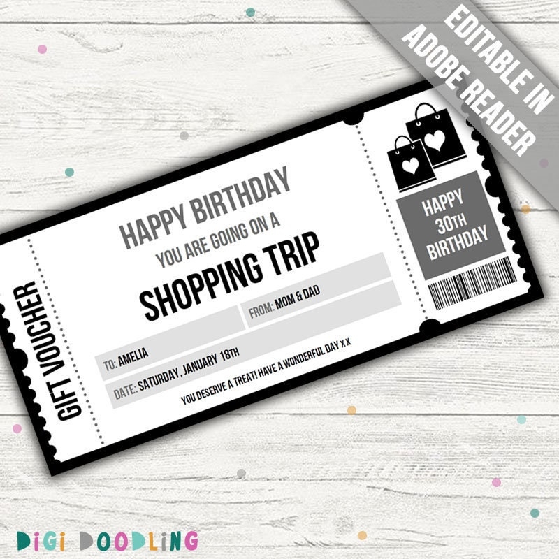 Free Printable Shopping Spree Coupon Template
