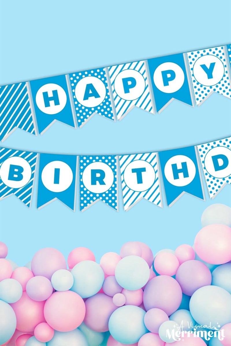 Simple Party DIY Printable Birthday Banner Aqua Blue Kids Crafts DIYs Parties Planning Home Decor Simple Party DIY Printable Birthday Banner Aqua Blue Kids Crafts DIYs Parties Planning Home Decor