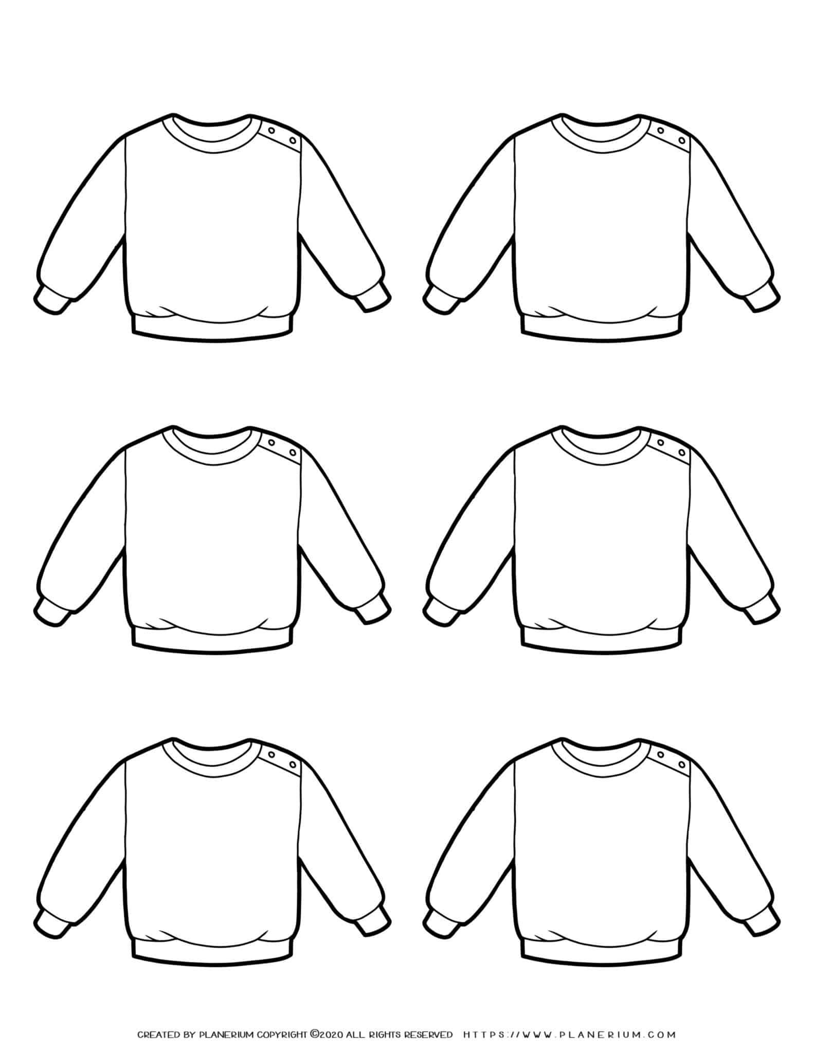 Six Sweaters Template Planerium