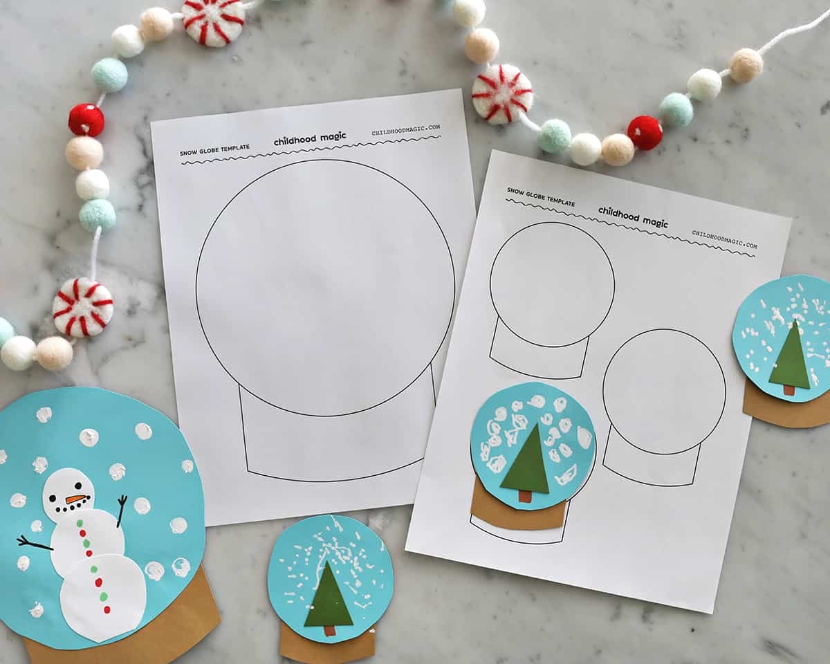 Snow Globe Template Free Printable Childhood Magic Snow Globe Template Free Printable Childhood Magic