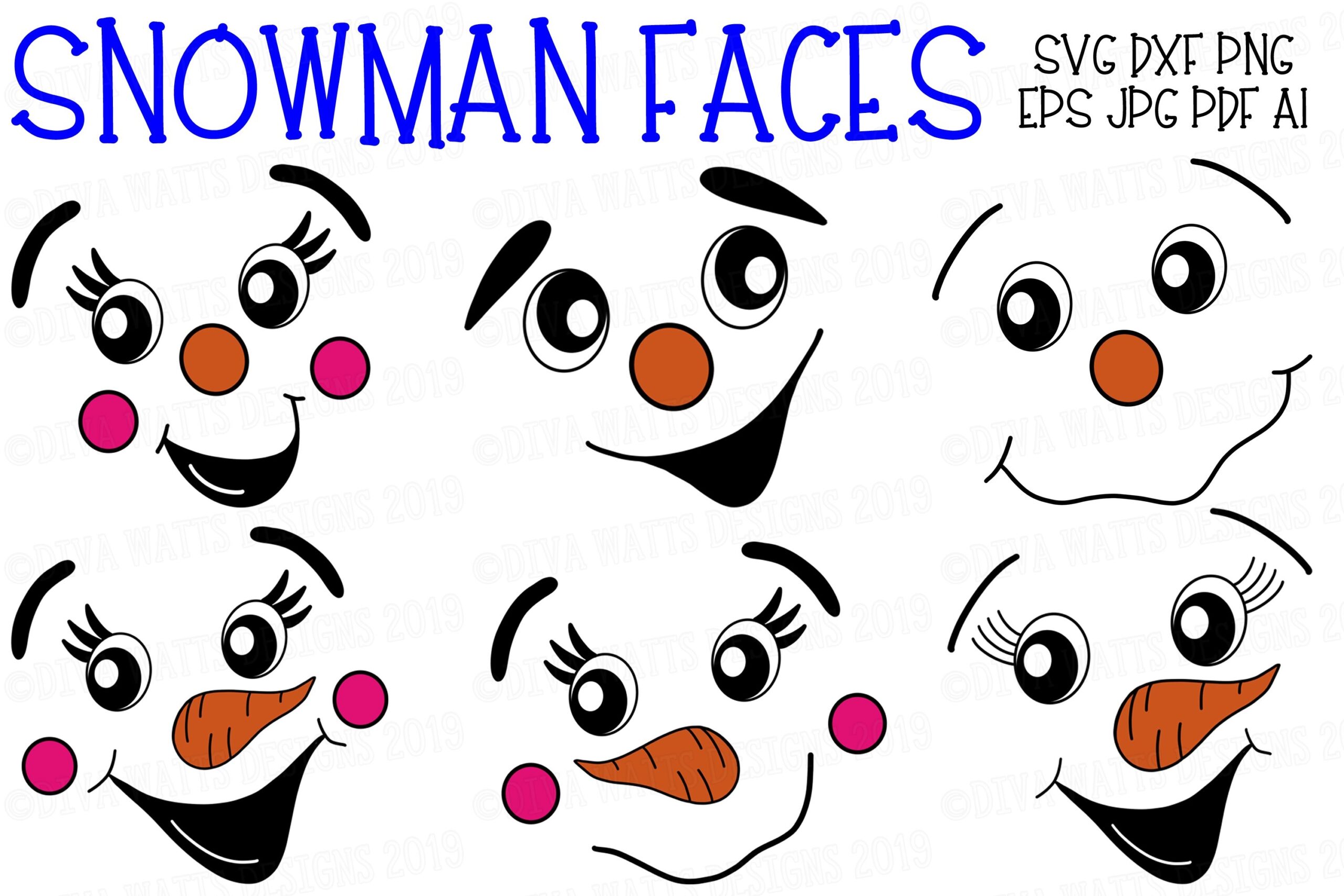Free Printable Printable Snowman Face Template