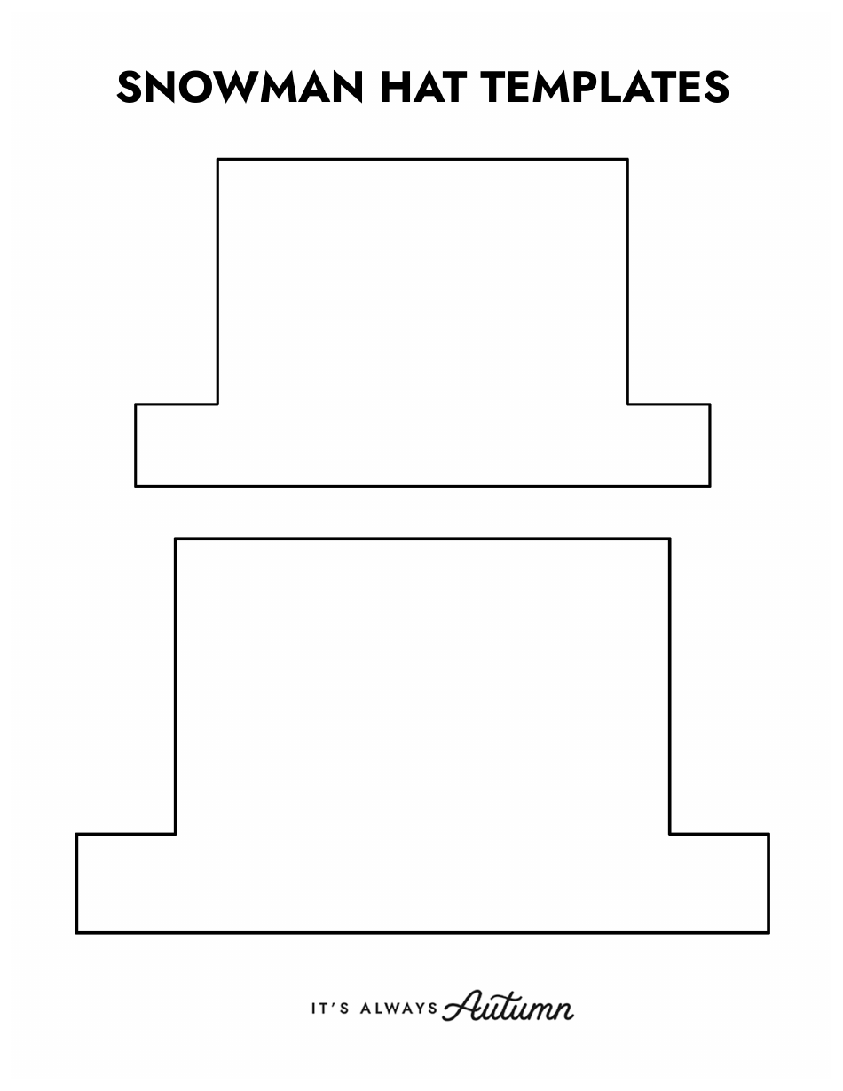 Snowman Hat Template It s Always Autumn Download Printable PDF Templateroller