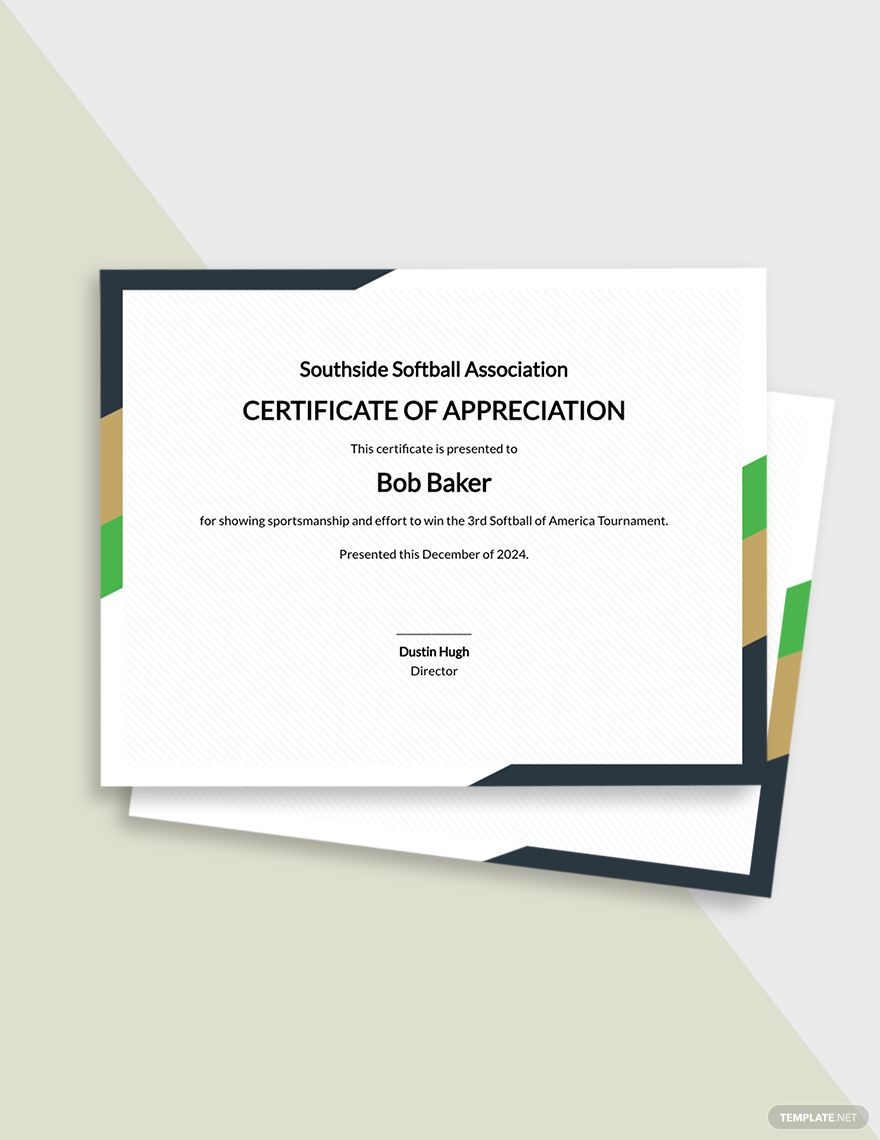 Softball Certificate Template In Word Publisher Google Docs Pages Download Template