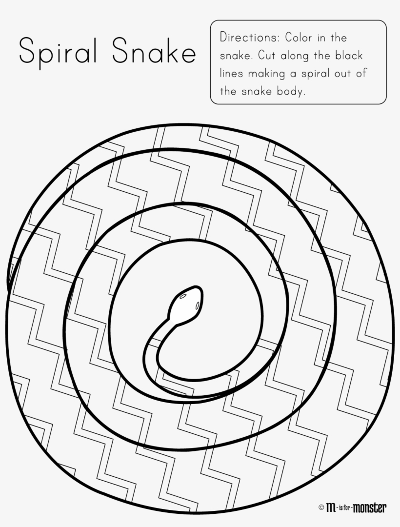 Free Printable Spiral Snake Template
