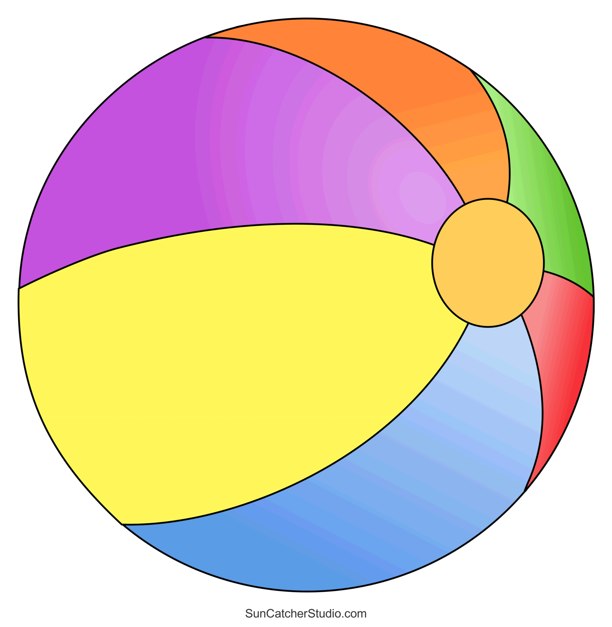 Free Printable Beach Ball Templates Free Printable Beach Ball Templates