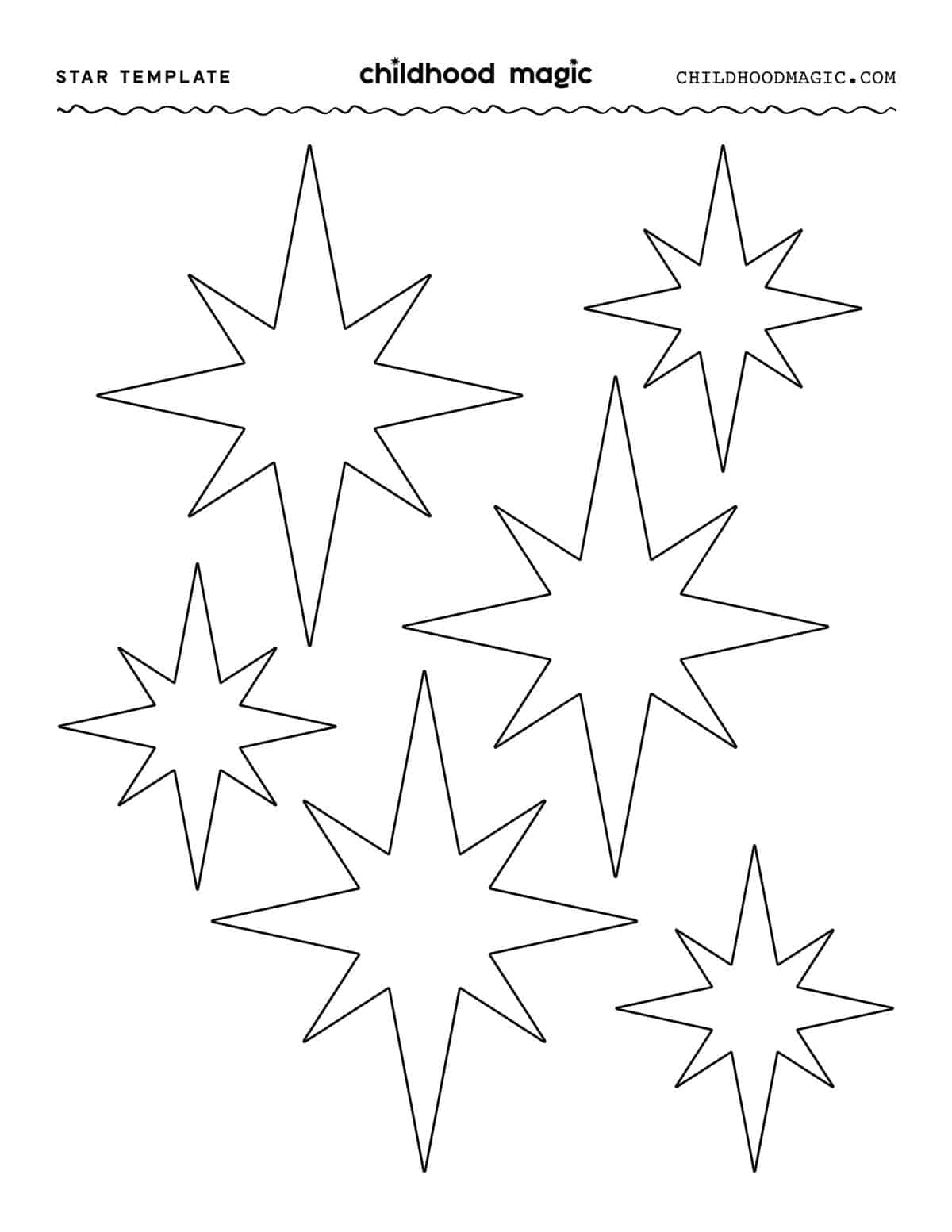 Free Printable Stars Template