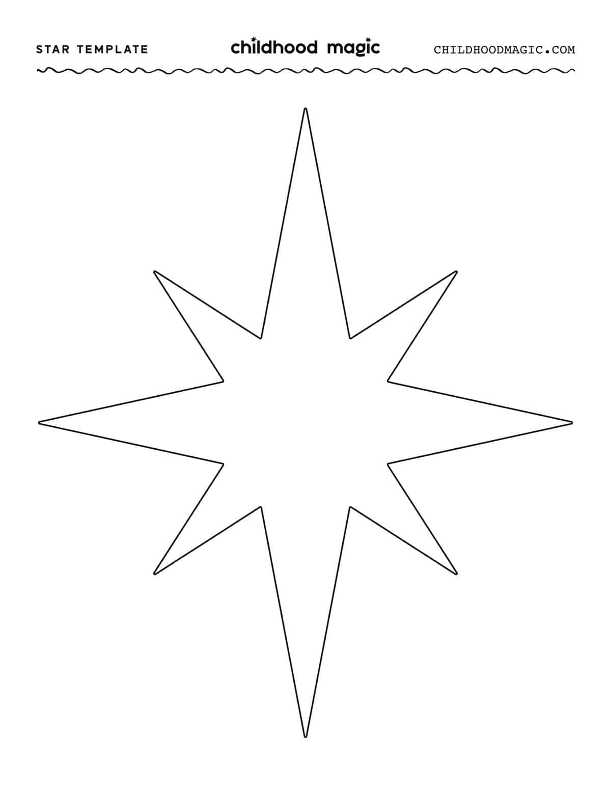Star Template Childhood Magic Star Template Childhood Magic