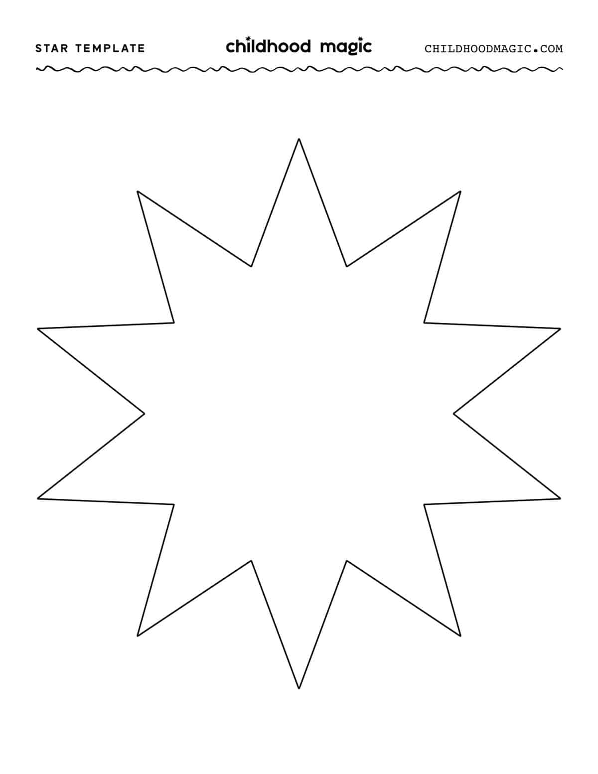 Free Printable 6 Point Star Template